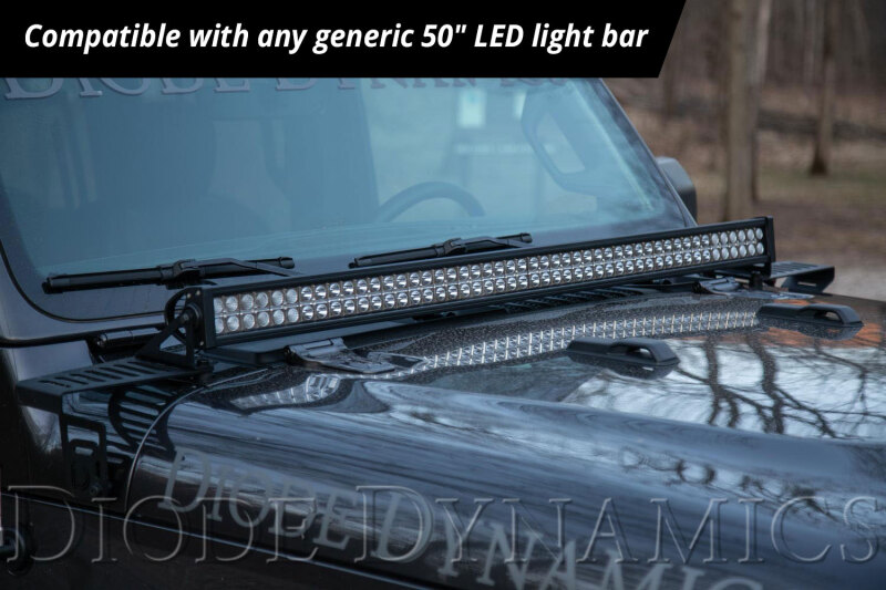Jeep Gladiator LED Light Bar Kit - Hood - Diode Dynamics - SS50 Stage Series - Amber - `18-`21
